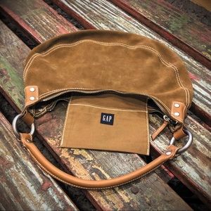 GAP Tan Seude Leather Shoulder Bag